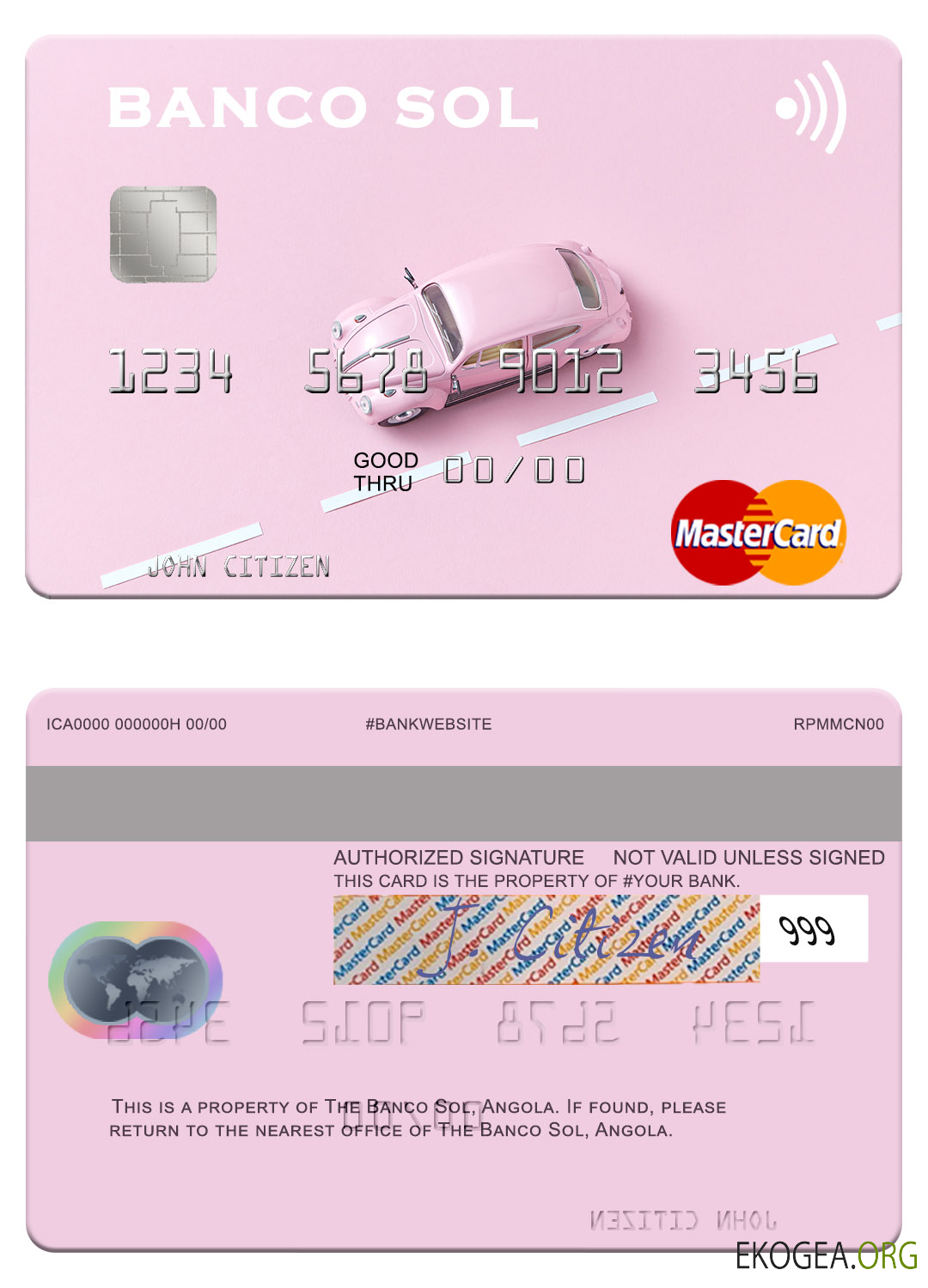 Carte Mastercard Banco Sol d'Angola